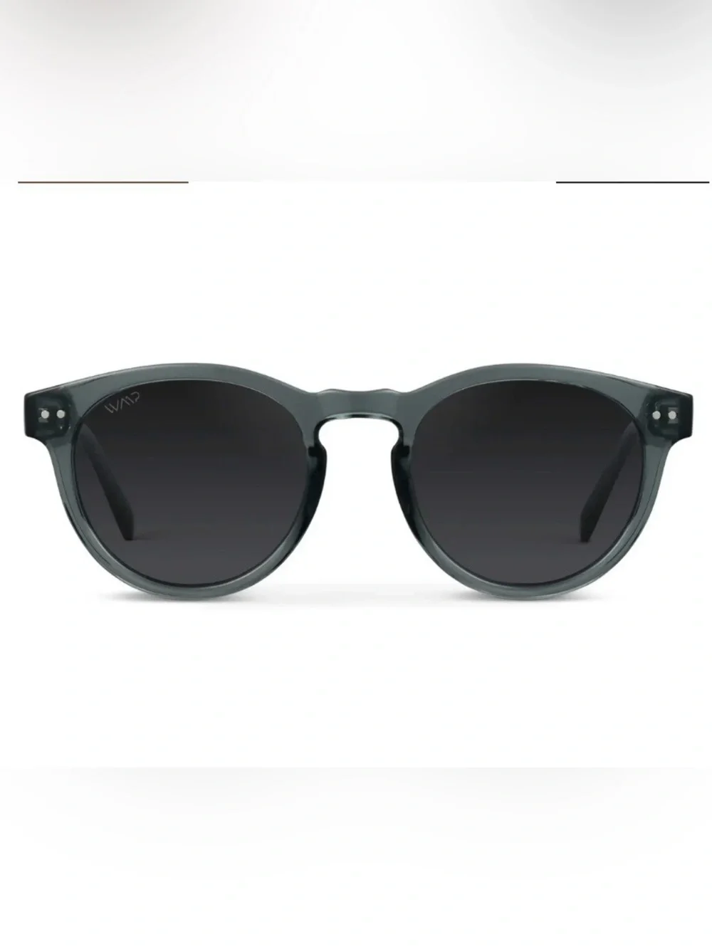 Tate Polarized Sunglasses — Crystal Blue Frame with Black Lenses